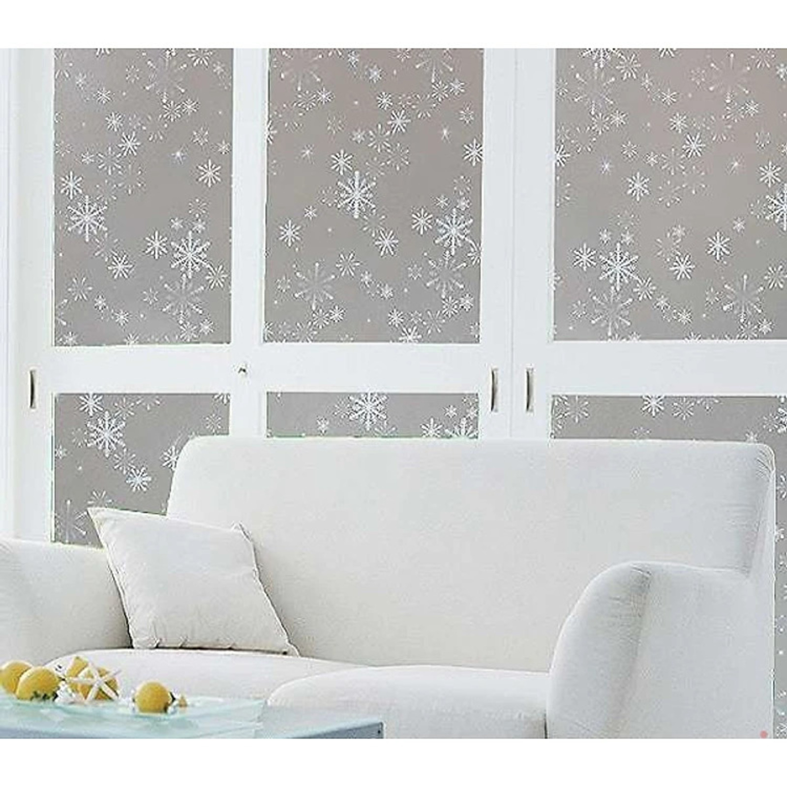 Decal dán kính mờ hoa tuyết